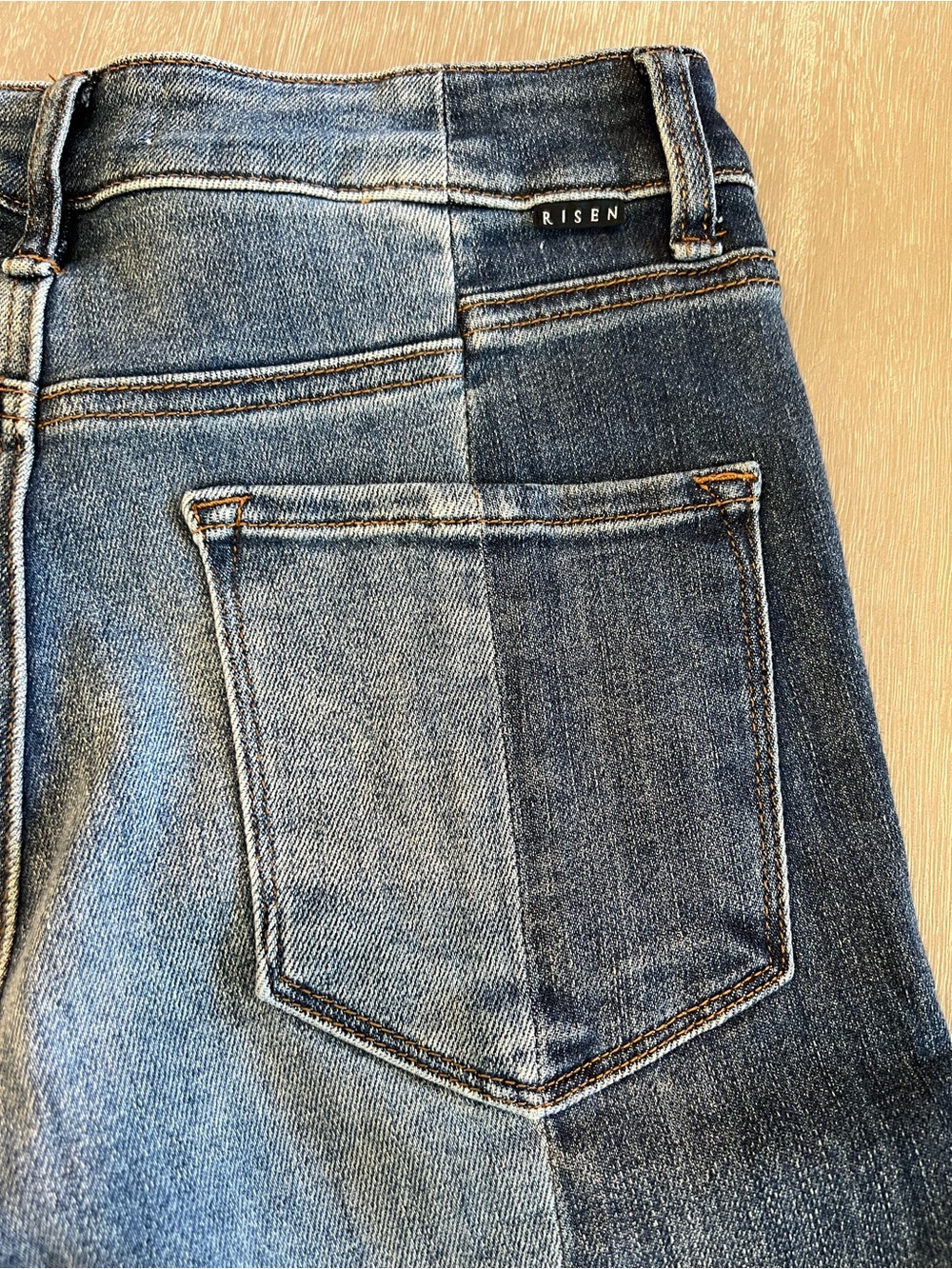 Risen Jeans High-Rise Two-Tone Blue Women's denim Jeans size 9/29 - Picture 6 of 13